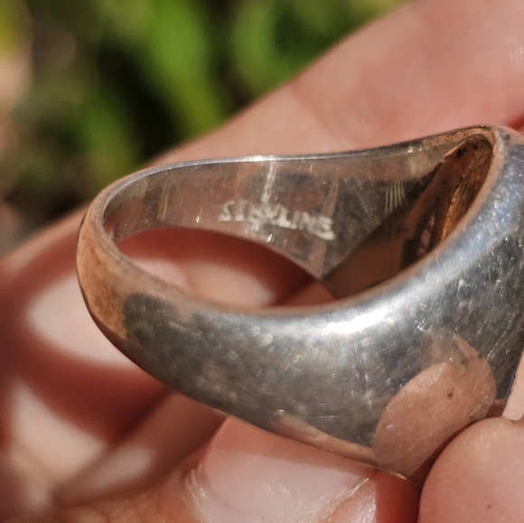 Bear Claw Inlay Sterling Ring - Picture 5 of 7